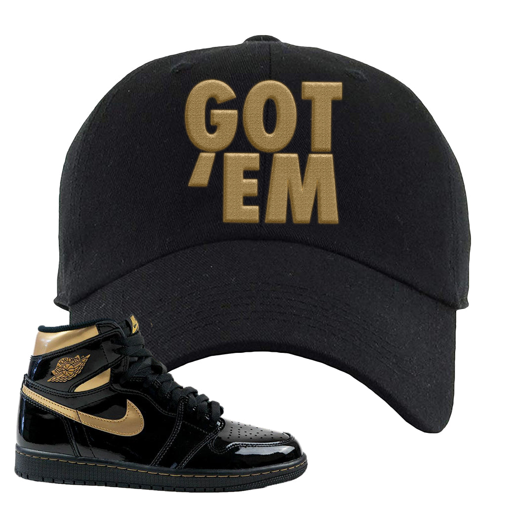 jordan black and gold hat