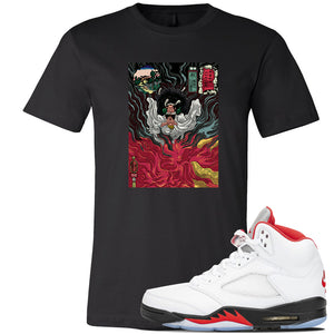 jordan 5 fire red matching shirt