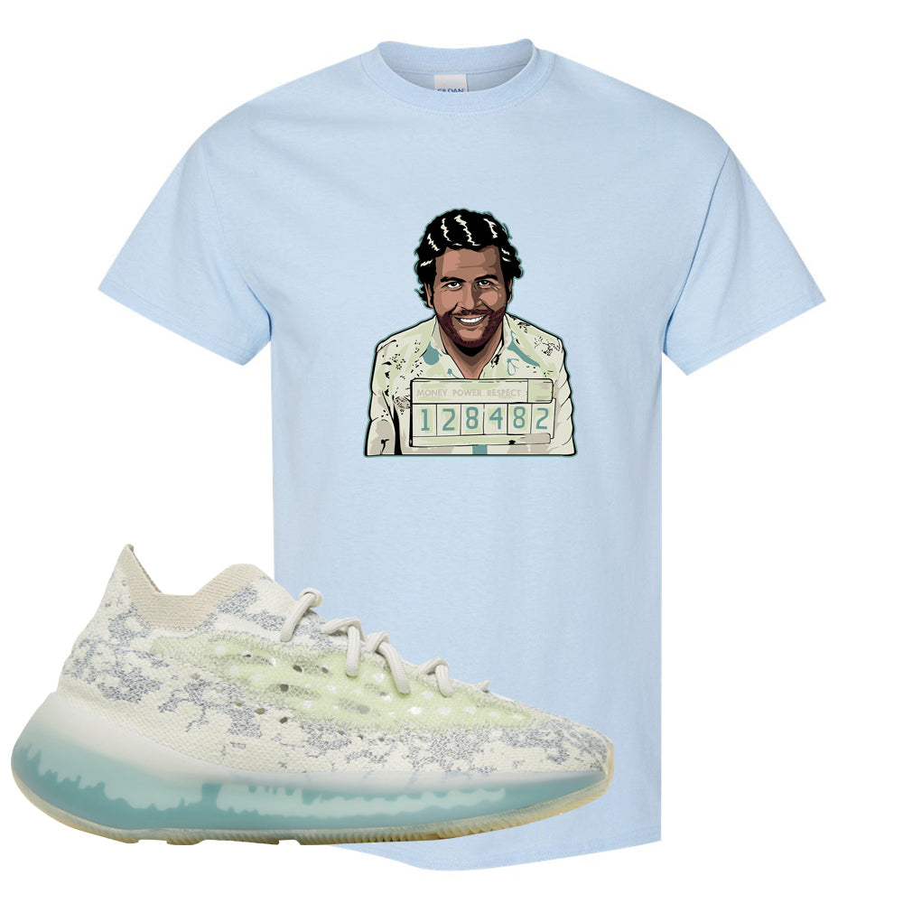 Yeezy 380 Alien Blue T Shirt Escobar Illustration Light Blue Cap Swag