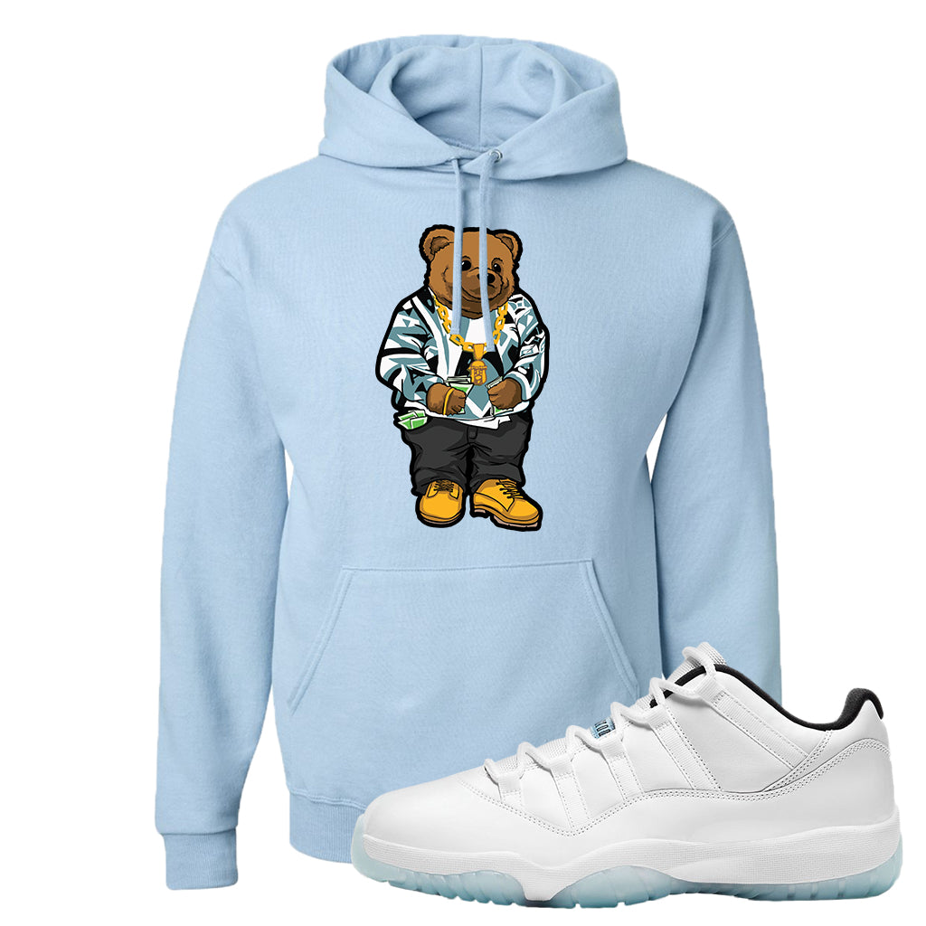 Air Jordan 11 Low Legend Blue Hoodie Sweater Bear Light Blue Cap Swag