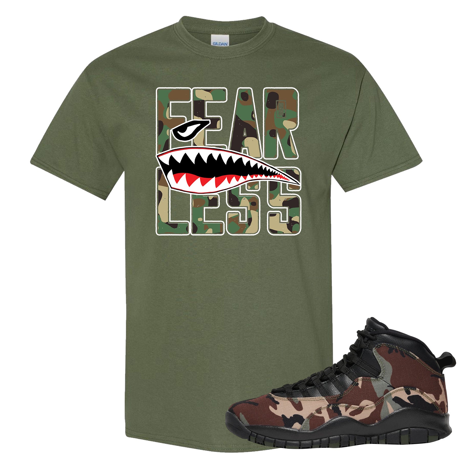 Fearless Military Green Tee Sh – Cap Swag