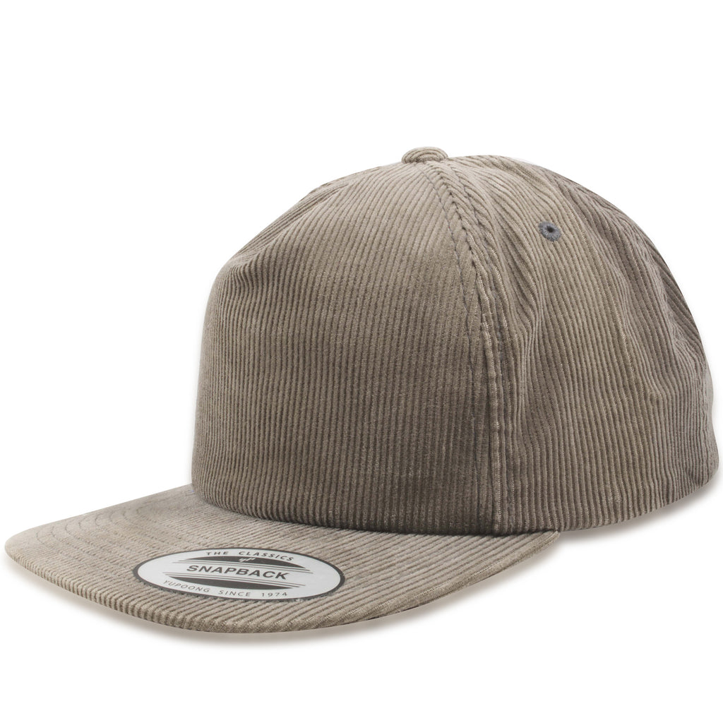 Blank Gray Corduroy Adjustable Snapback Hat – Cap Swag