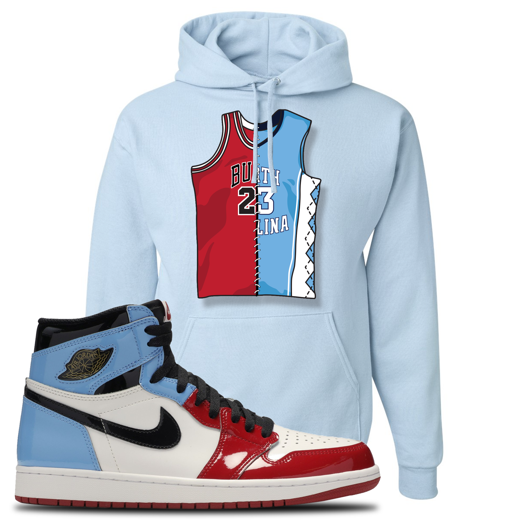 red white and blue jordan hoodie