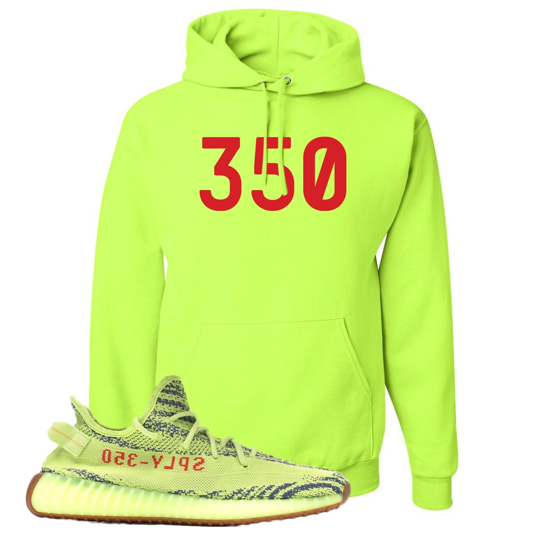 350 Safety Green Pullover Hoodie to 
