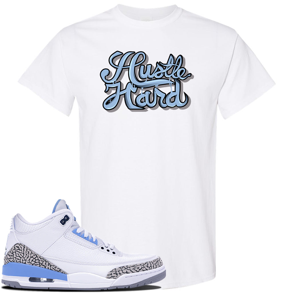 UNC T-Shirt | White, Hustle Hard 