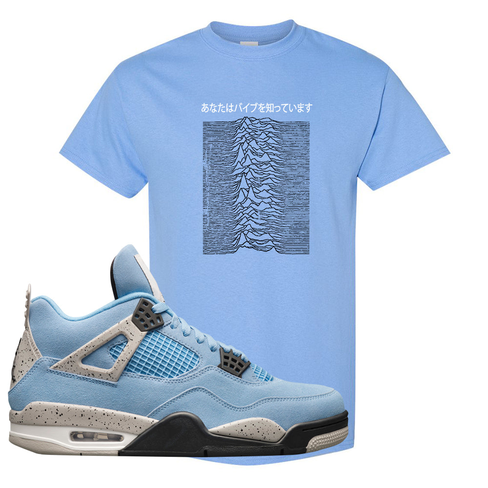 Air Jordan 4 University Blue T Shirt Vibes Japan Carolina Blue Cap Swag