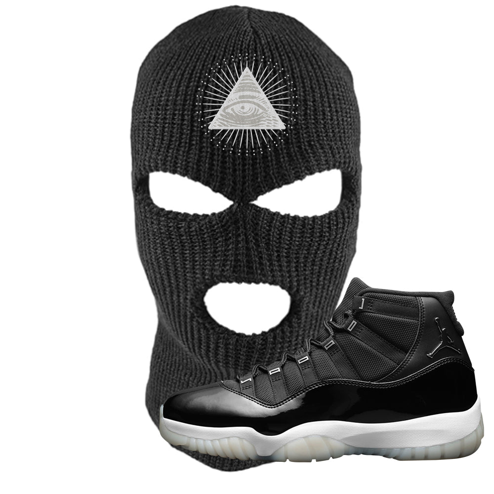 Jordan 11 Jubilee Ski Mask All Seeing Eye Black Cap Swag