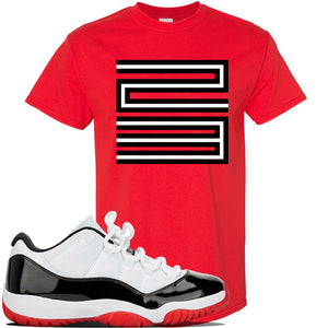 jordan red and white shirt