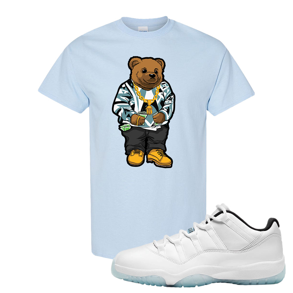 Air Jordan 11 Low Legend Blue T Shirt Sweater Bear Light Blue Cap Swag