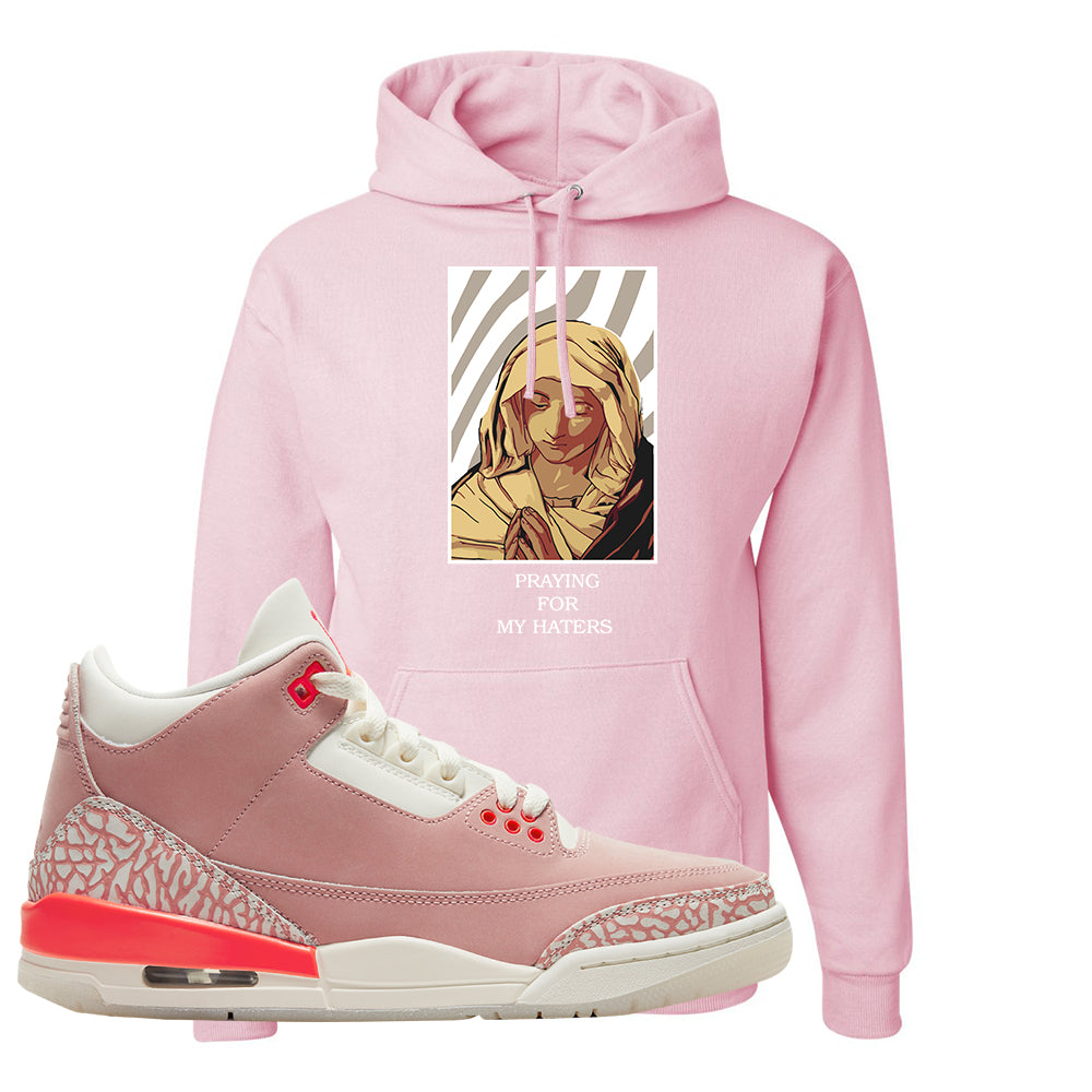 Air Jordan 3 Wmns Rust Pink Hoodie God Told Me Light Pink Cap Swag