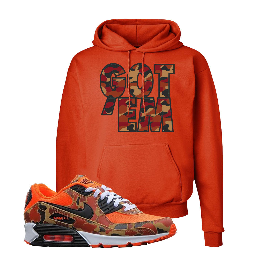 camo orange hoodie