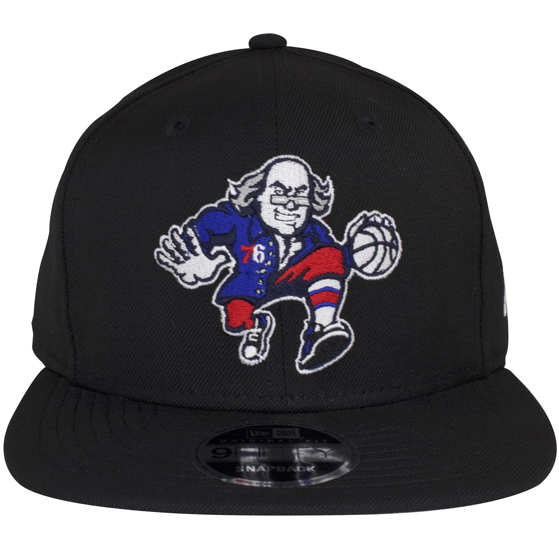 76ers Ben Franklin Logo Snapback Black Philadelphia 76ers Ballin Ben Cap Swag
