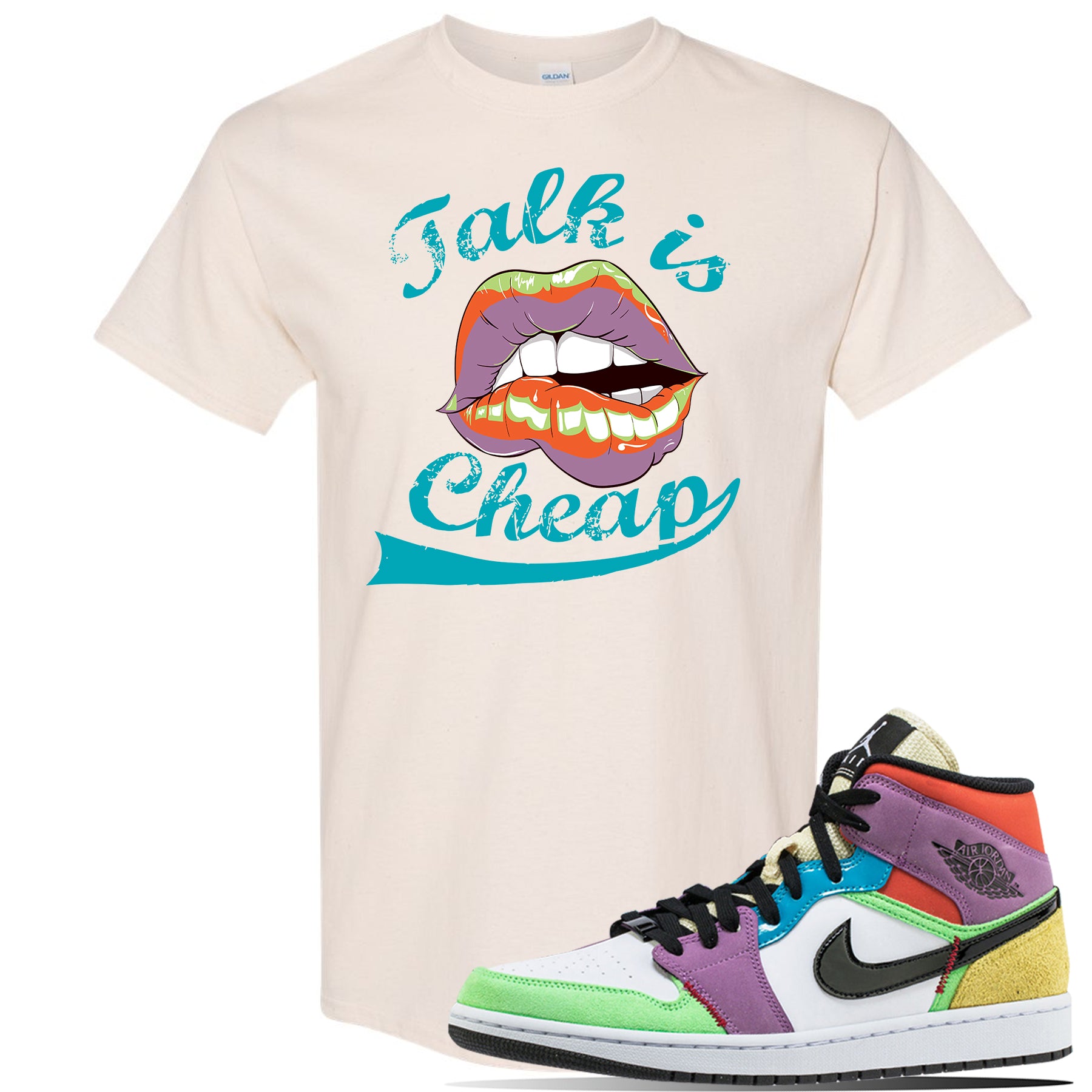 jordan 1 multicolor shirt