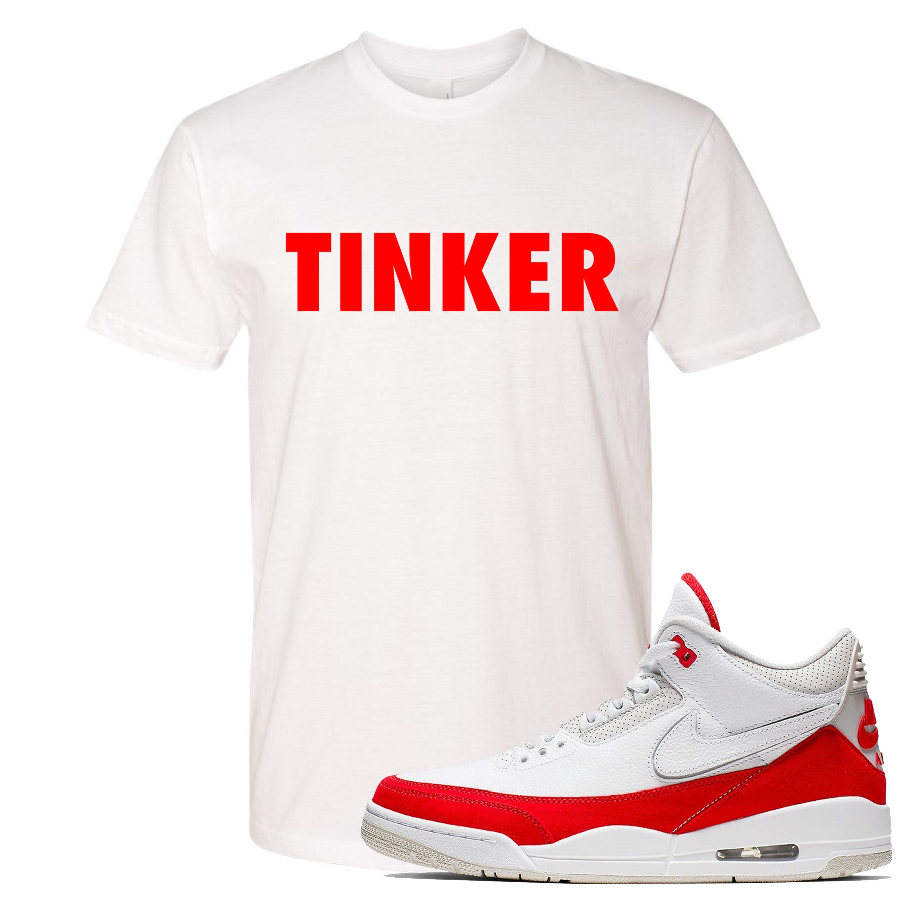 white and red jordan shirt