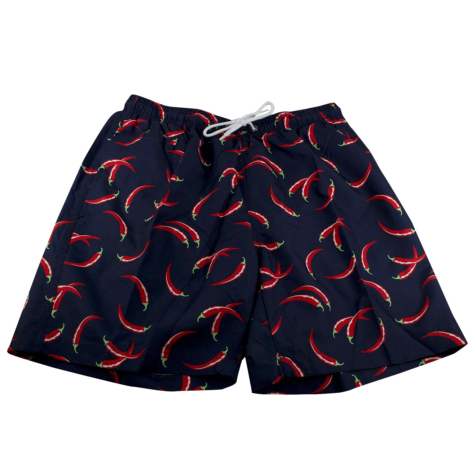 chili pepper swim trunks