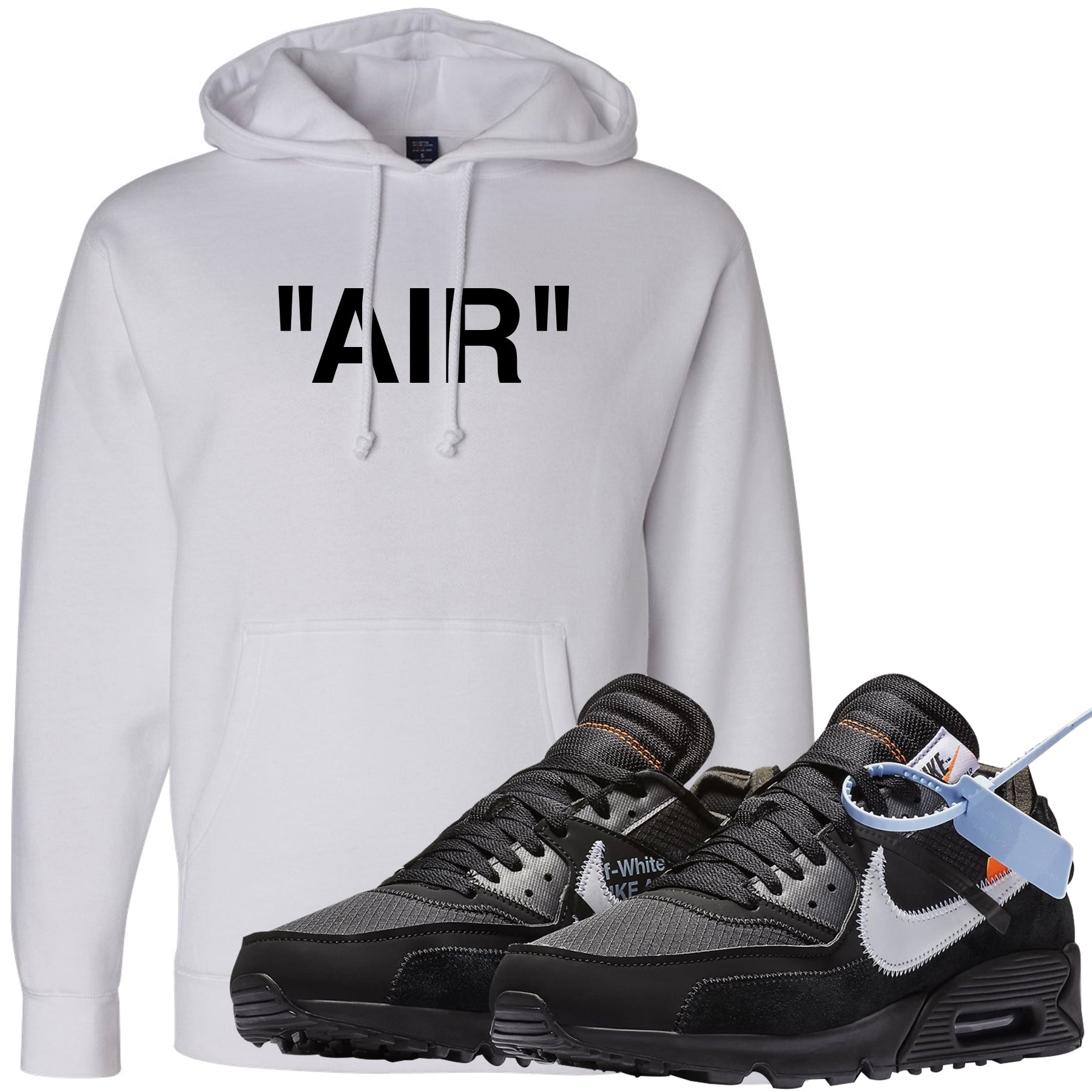 white air max hoodie