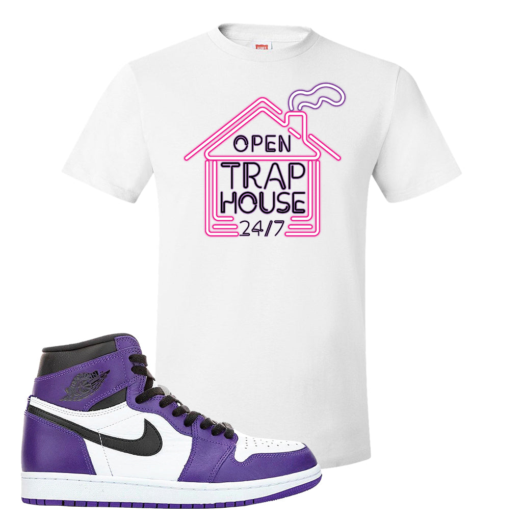 court purple jordan 1 shirt