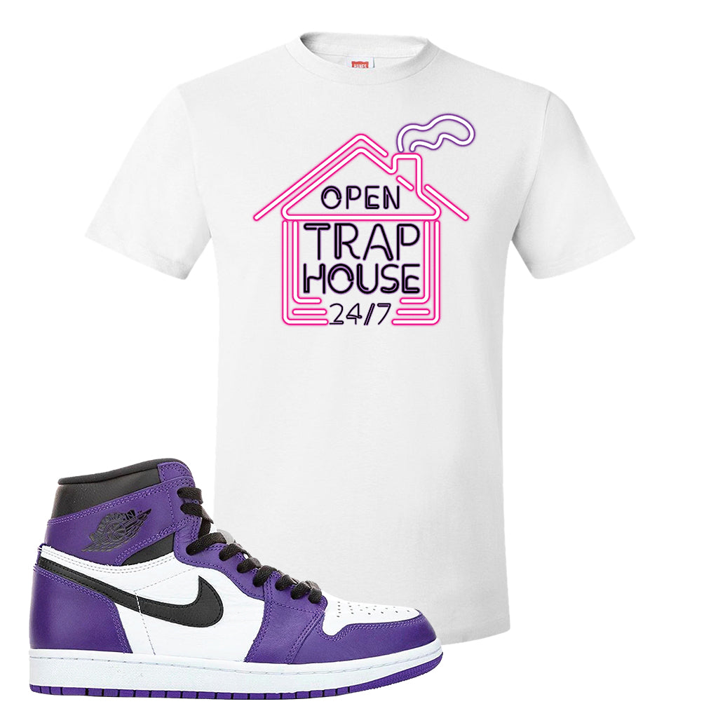 court purple jordan shirt