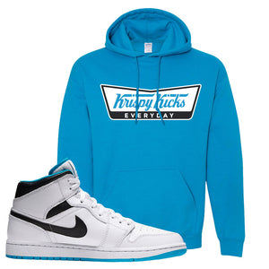 Air Jordan 1 Mid Laser Blue Clothing To Match Sneakers Clothing To M Cap Swag