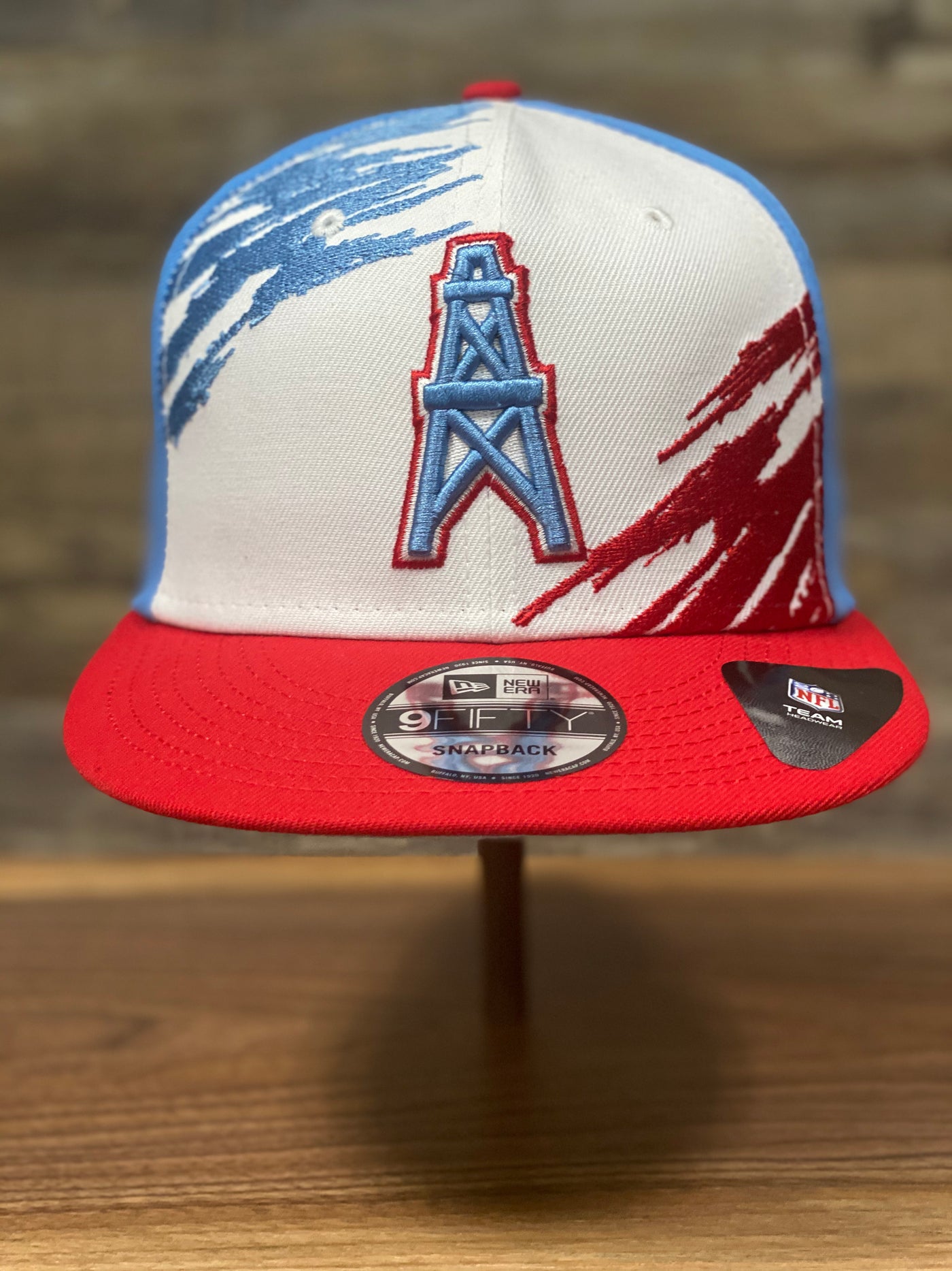 KTZ Houston Oilers Nfl Tone White Team 59fifty Cap For Men