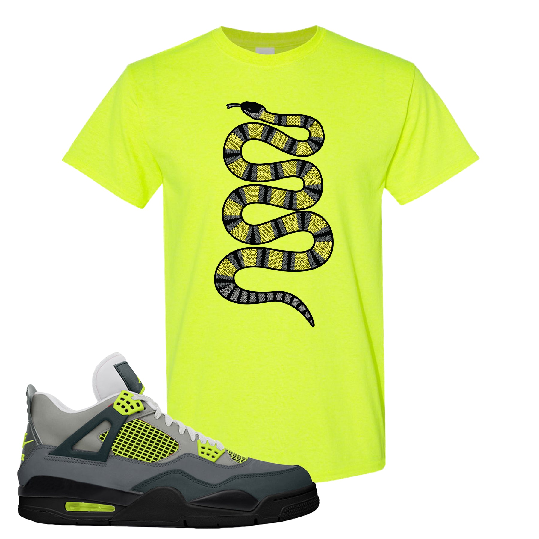 jordan 4 neon green shirt