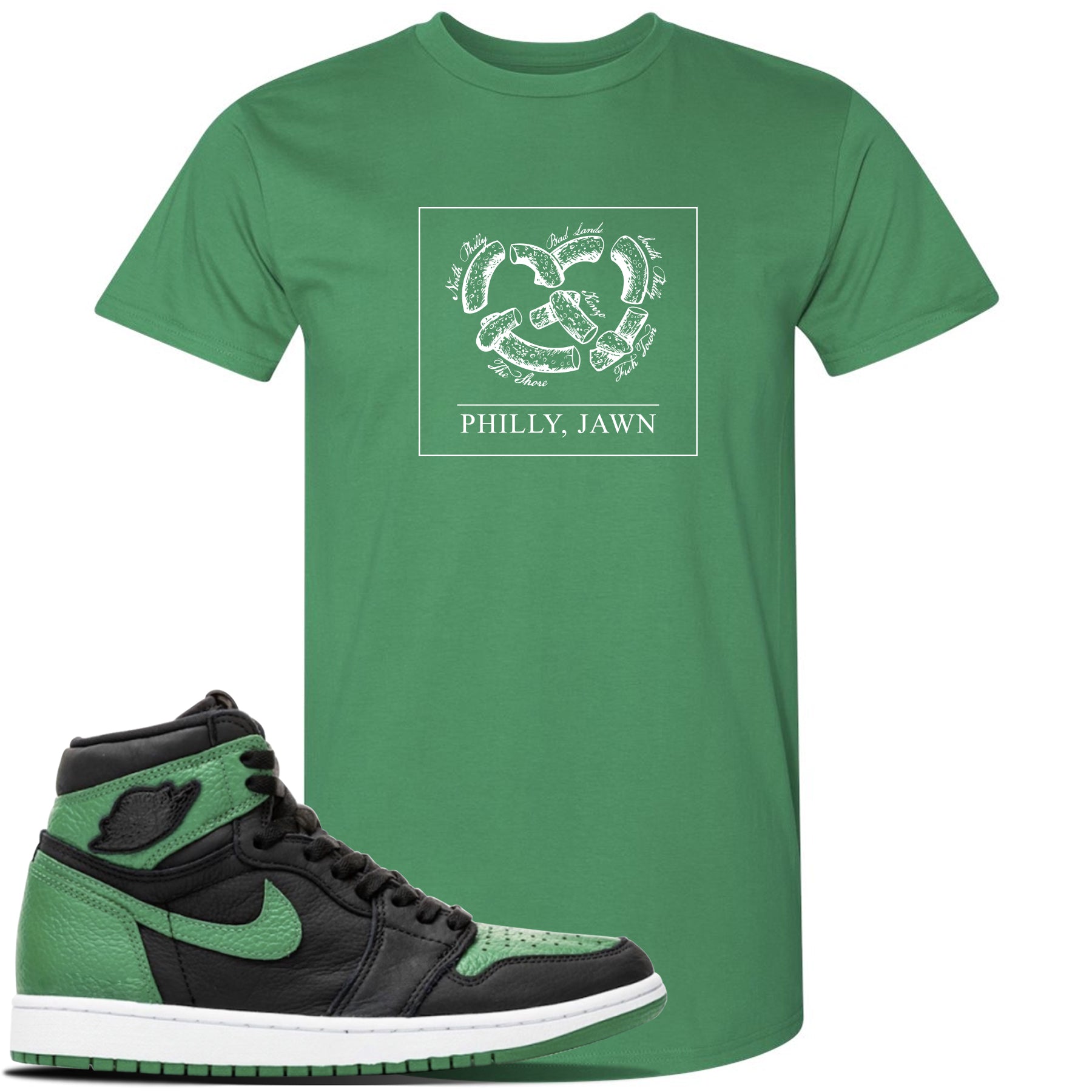 pine green jordan 1 tee shirt