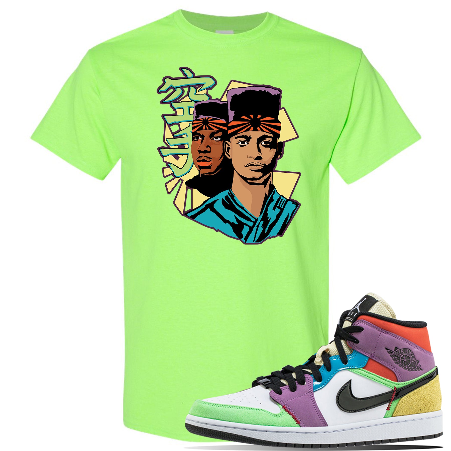 multi color jordan 1 shirt