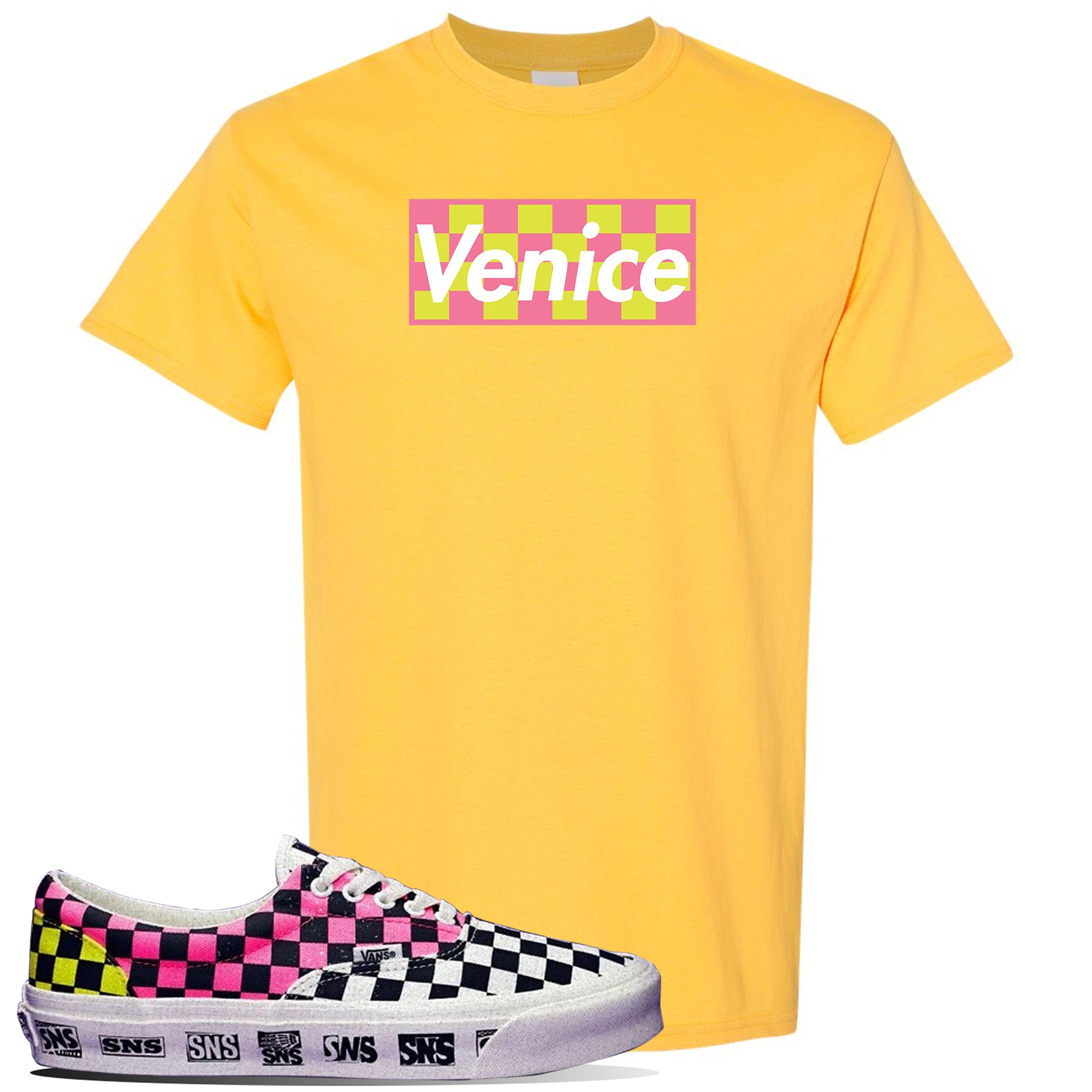 yellow daisy checkered vans