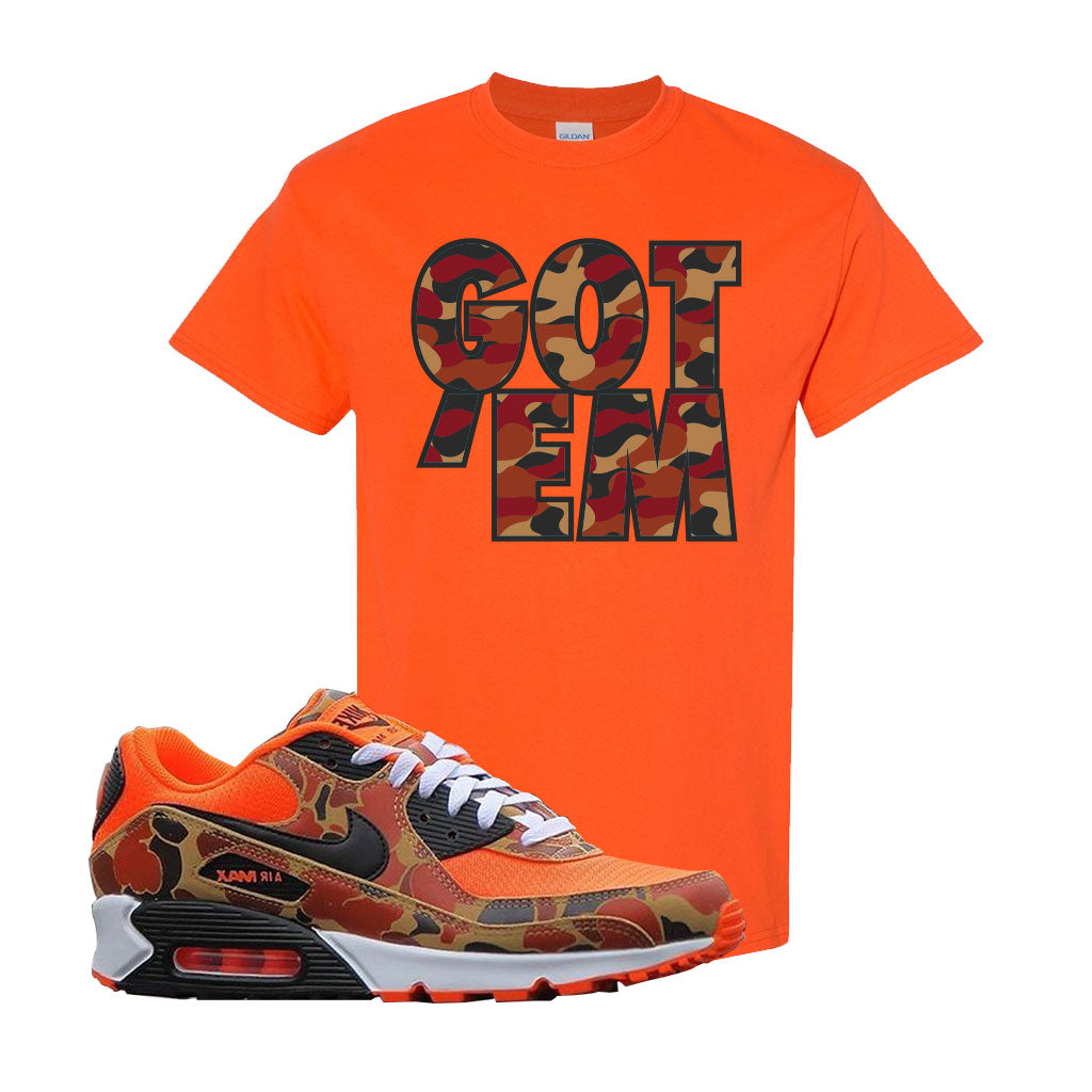 orange camo nike shirt