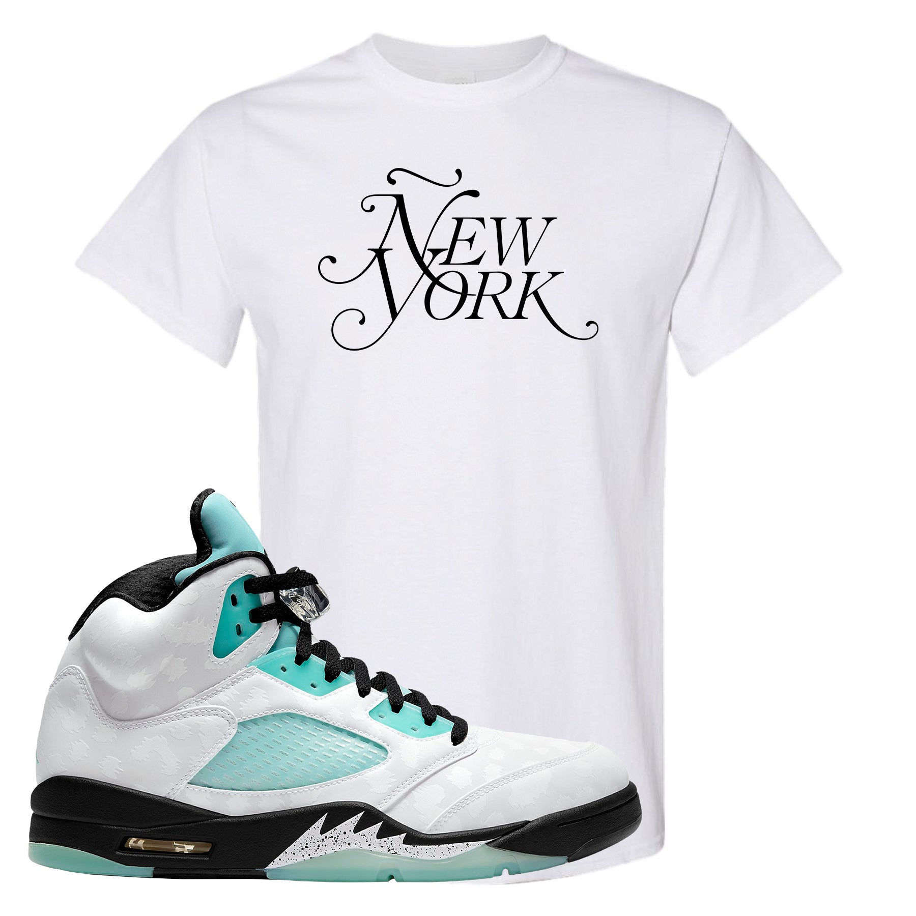 jordan 5 island green shirt