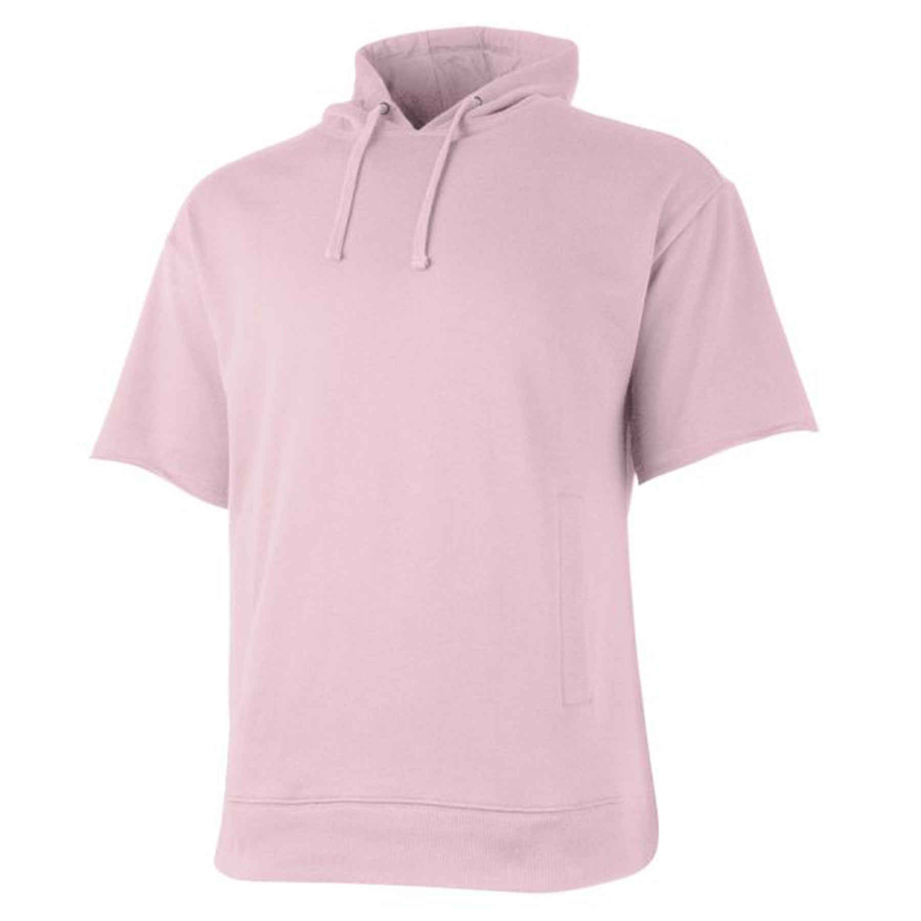 pink short sleeve hoodie