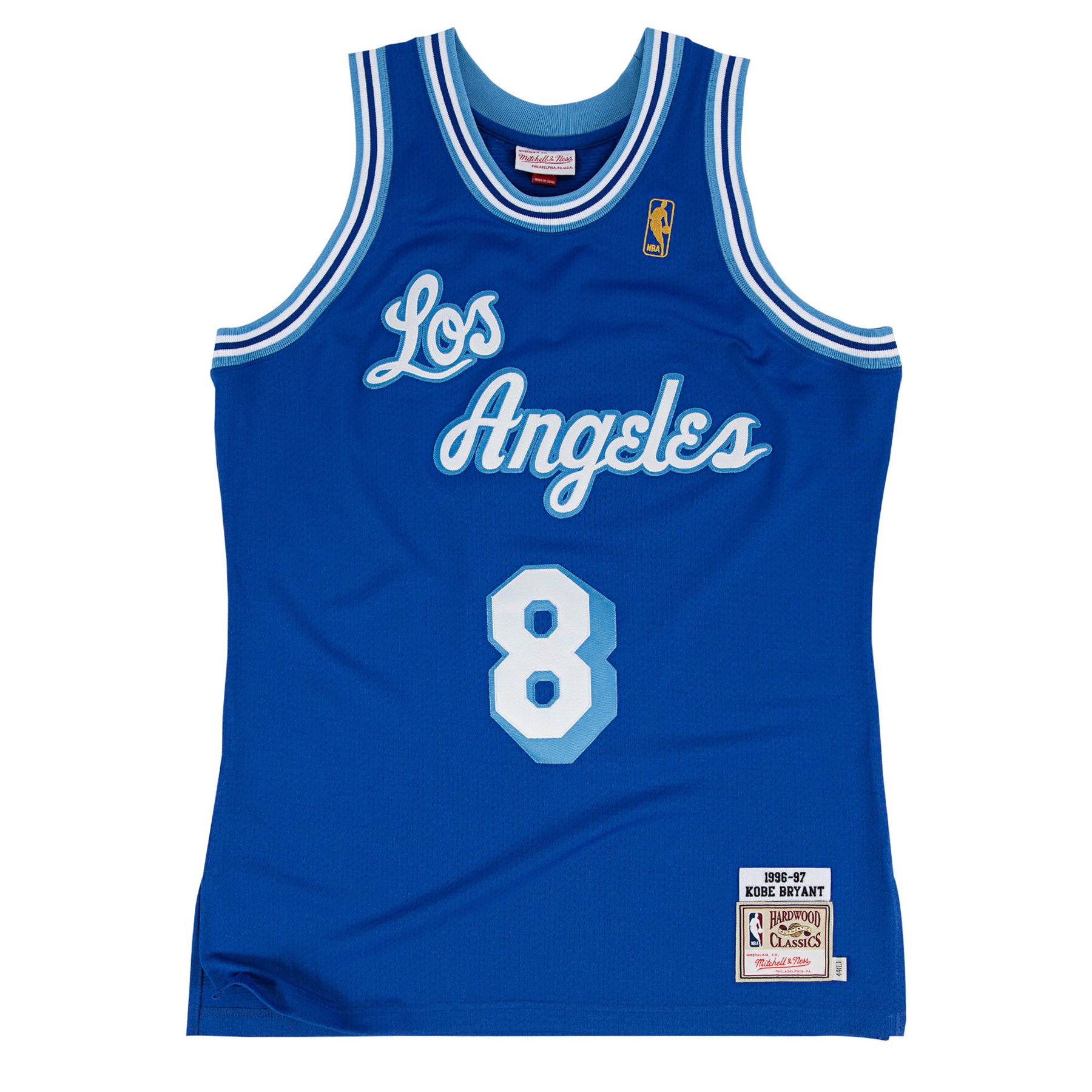 white and blue lakers jersey