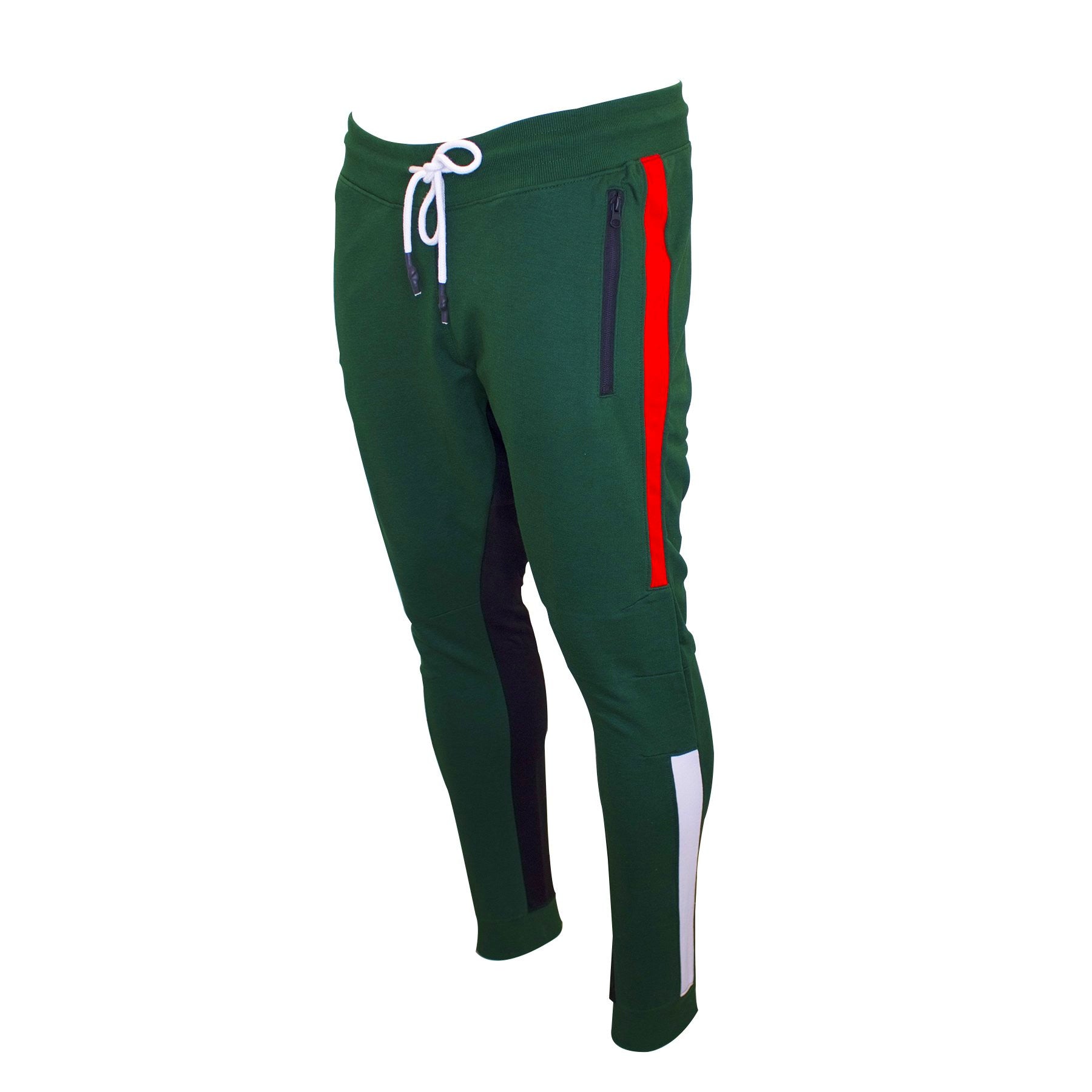 green pants with red stripe