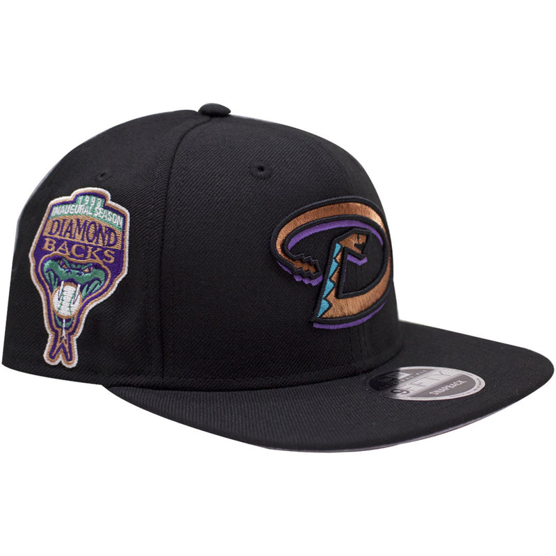 1998 Inaugural Season Arizona Diamondbacks Black Snapback Hat – Cap Swag