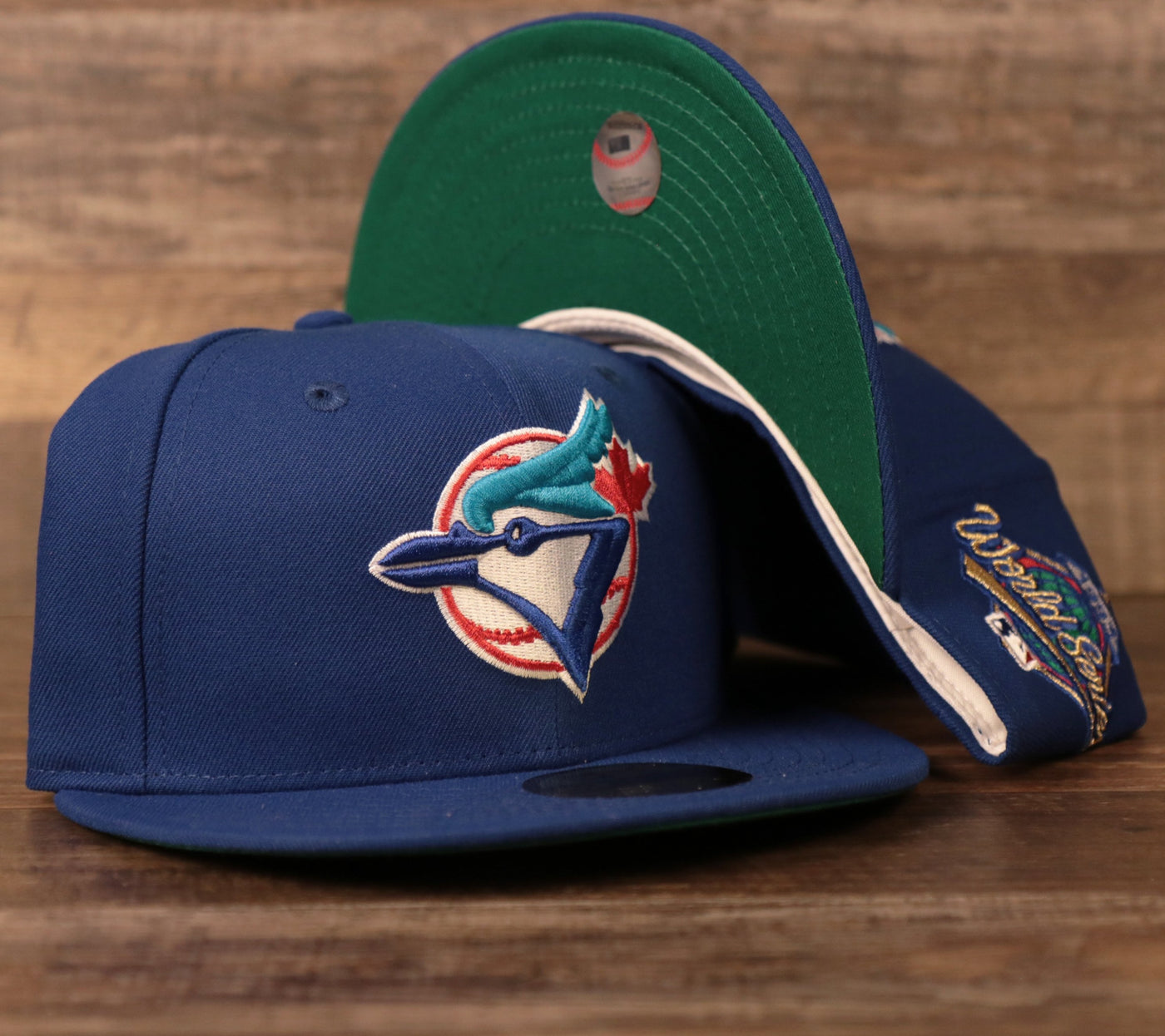 Blue Jays On Field Green Bottom Fitted Cap Toronto Blue Jays 1993 Ga Cap Swag