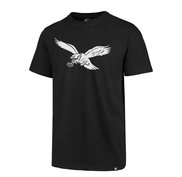 Philadelphia Eagles Vintage Retro Logo Throwback Black T-Shirt – Cap Swag