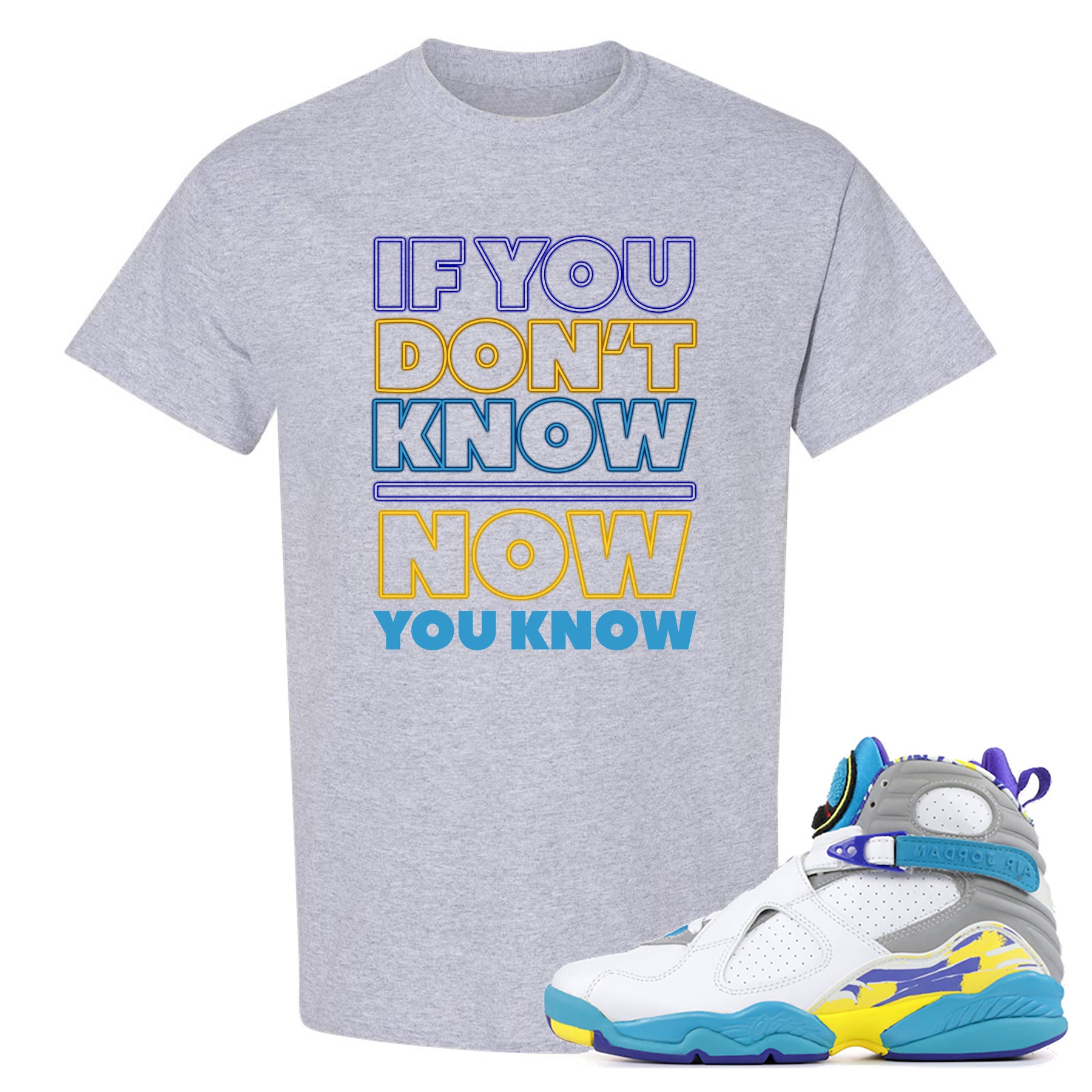 jordan 8 white aqua shirt