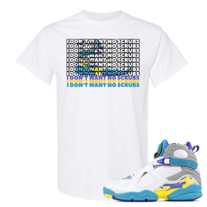 jordan 8 white aqua shirt