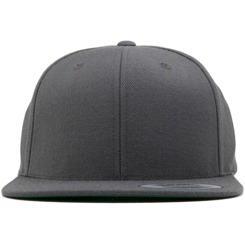 Blank Gray Adjustable Snapback | Plain Gray Snapback Hat – Cap Swag