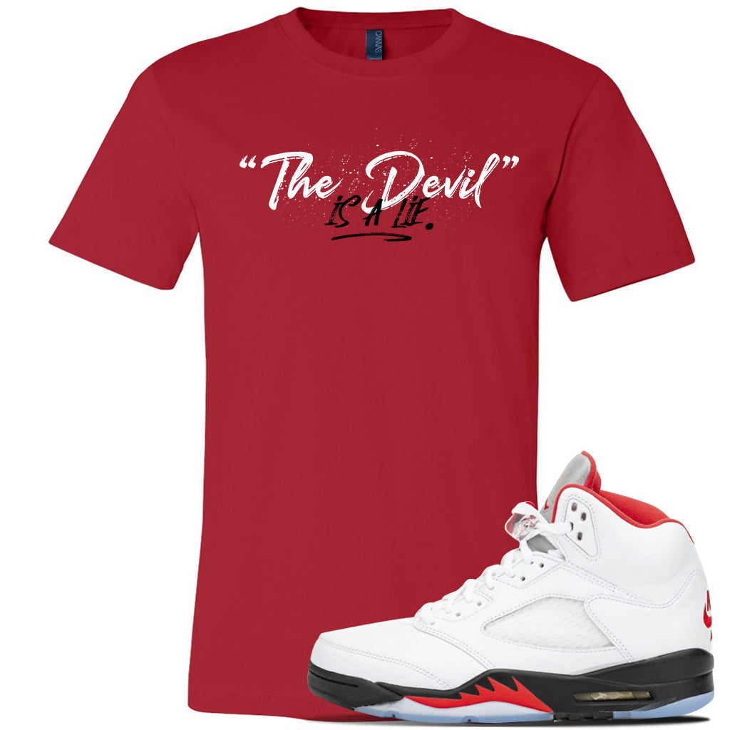 air jordan 5 fire red t shirt