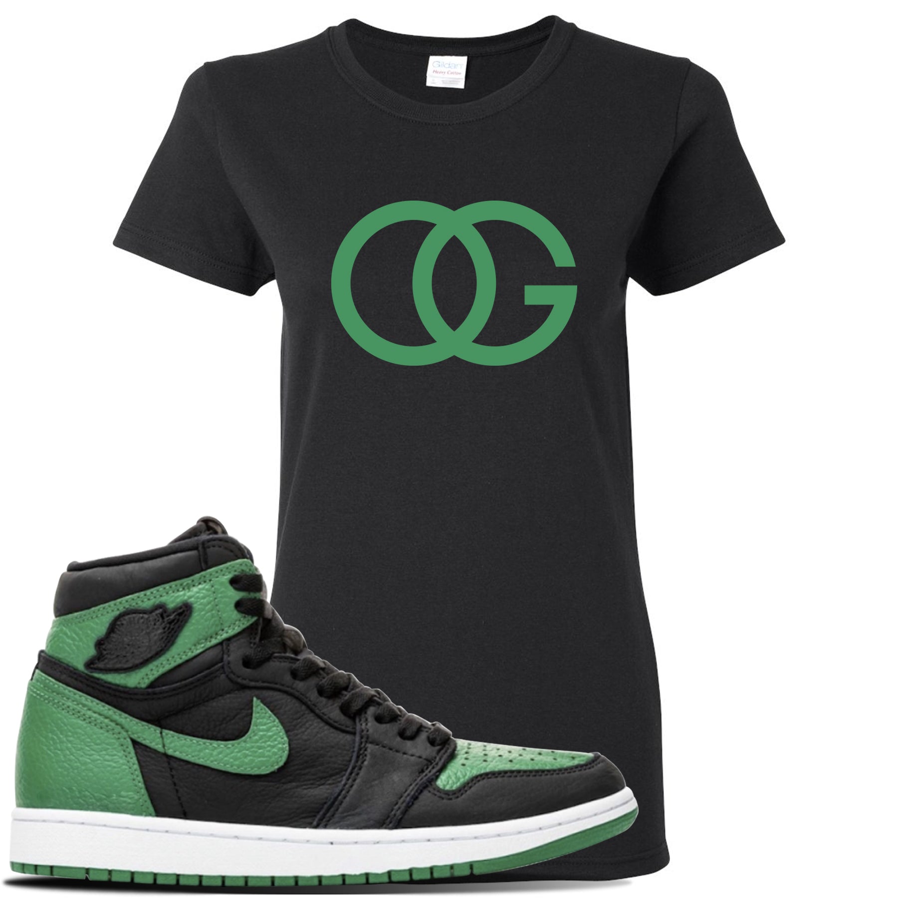 black and green jordan 1 shirt