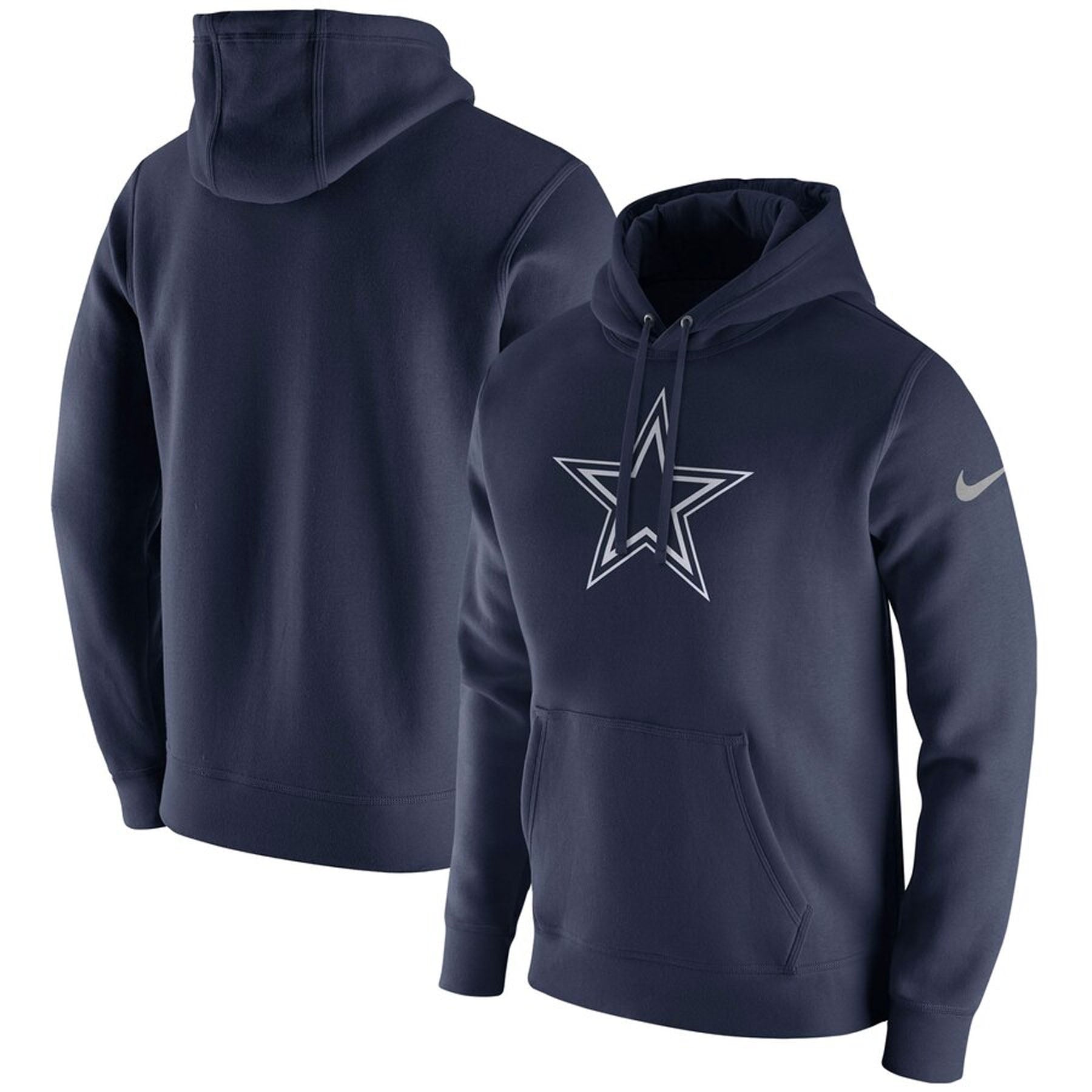 Women's Dallas Cowboys Navy Blue Practice Glitter Pullover Hoodie