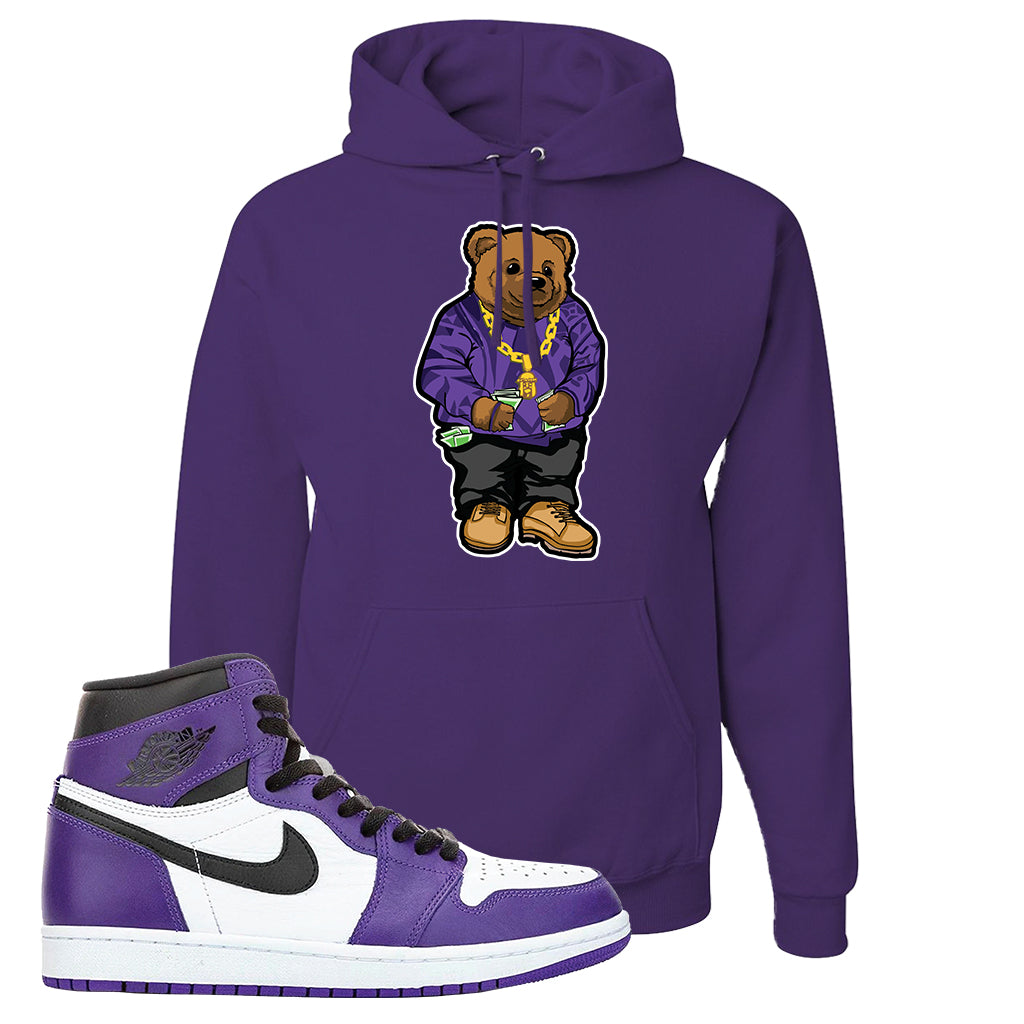 white and purple nike hoodie