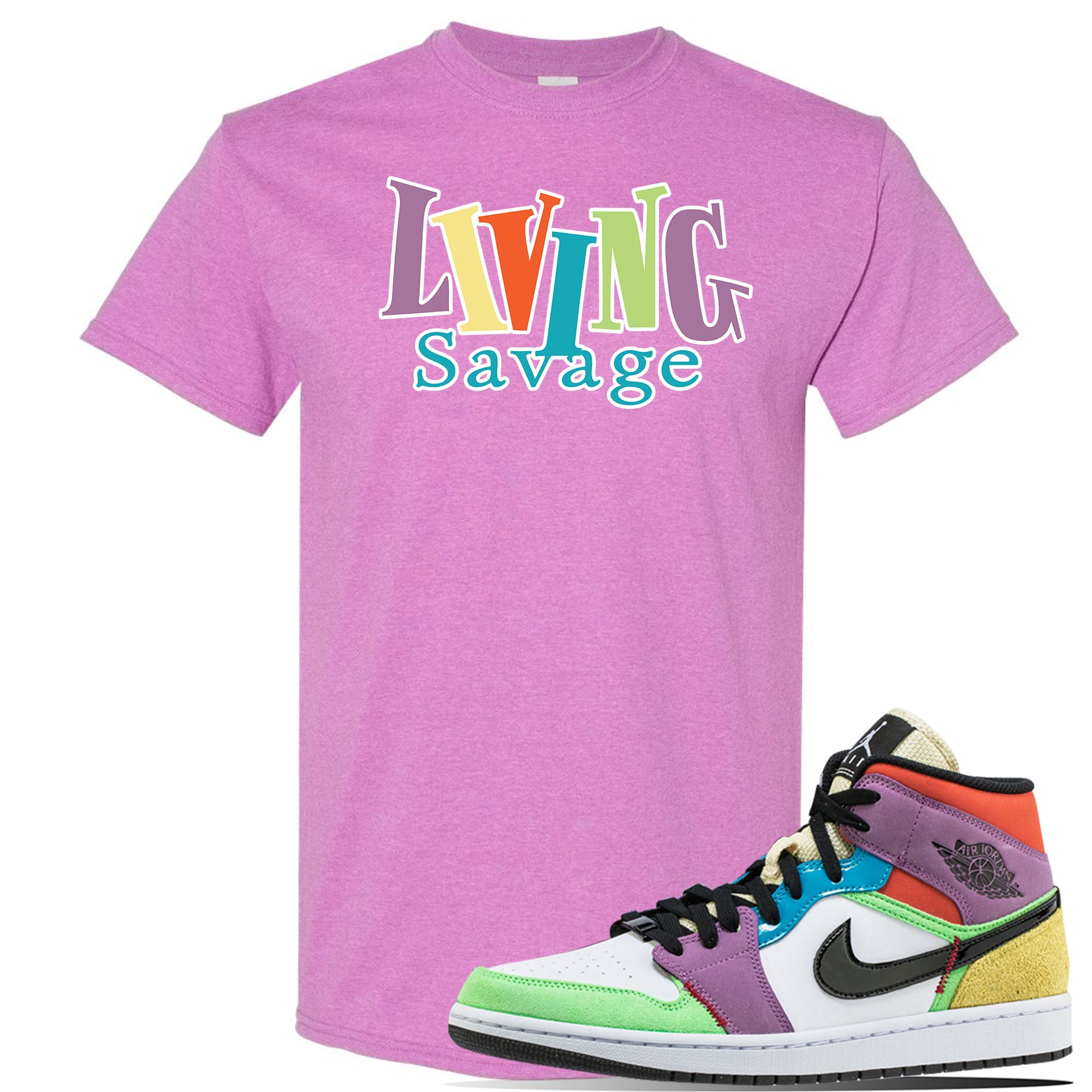 jordan 1 mid multicolor shirt