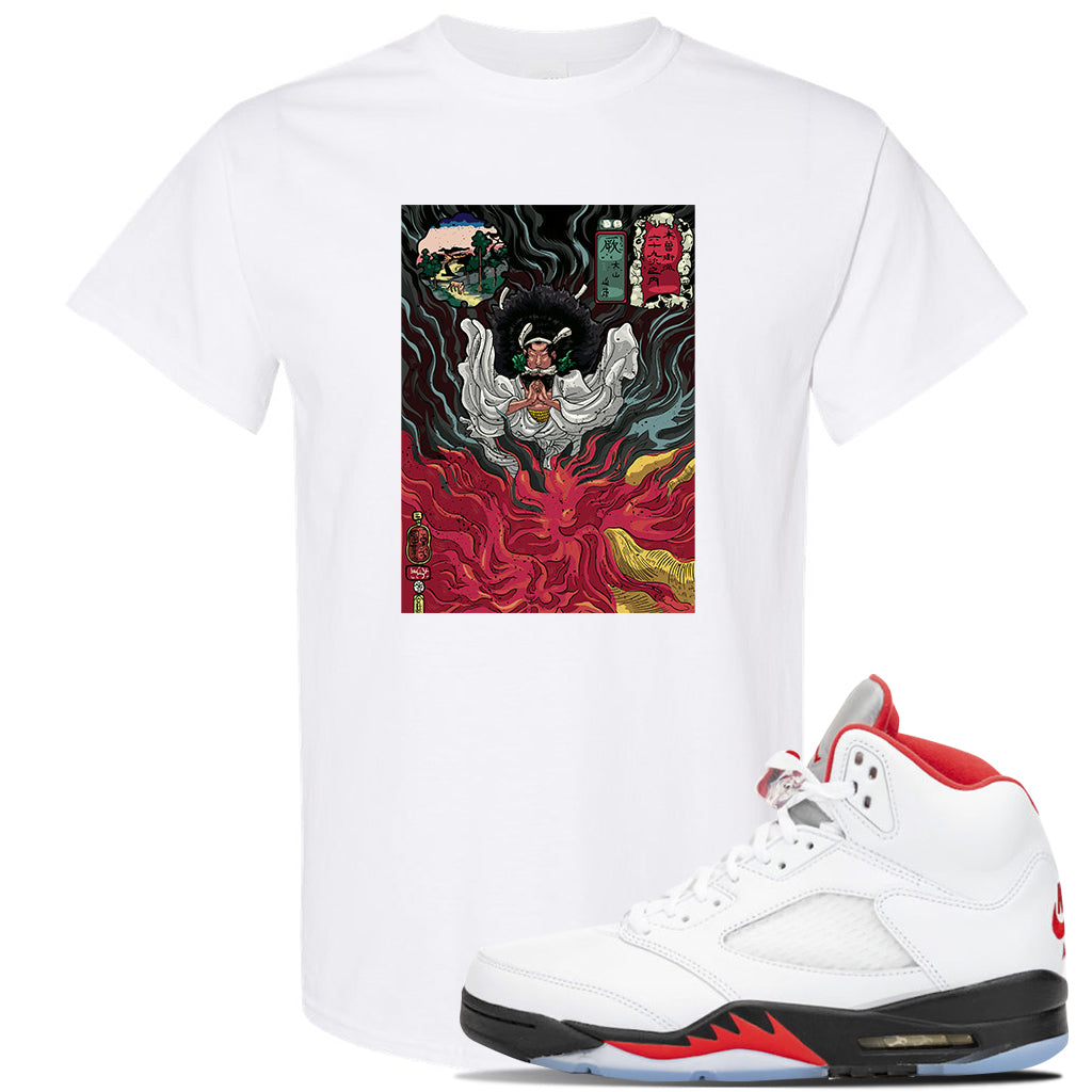 air jordan 5 fire red t shirt