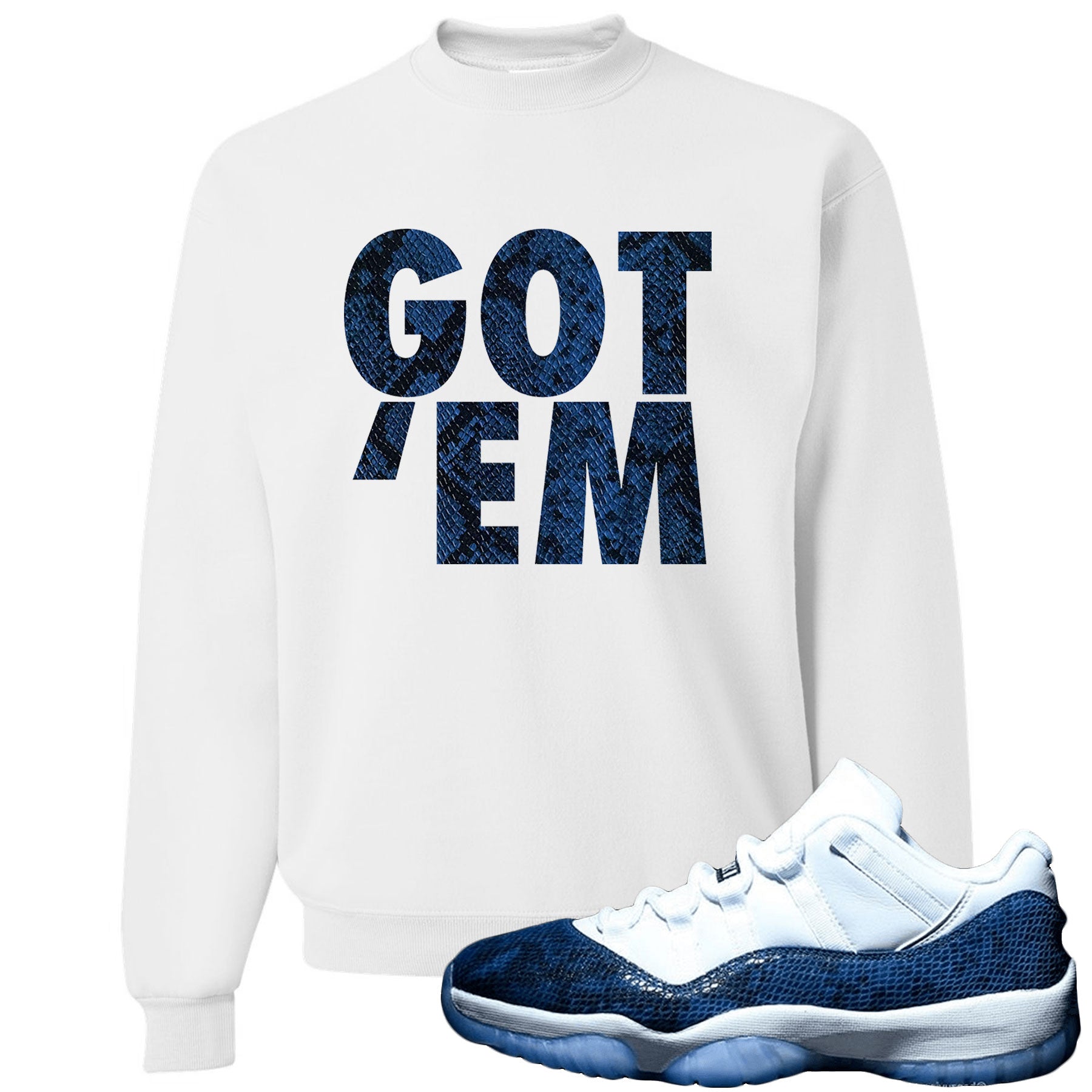 blue snakeskin jordan 11 shirt