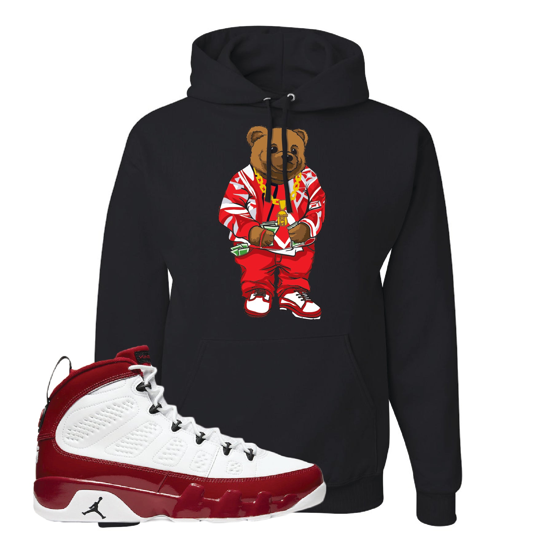 jordan 9 gym red hoodie