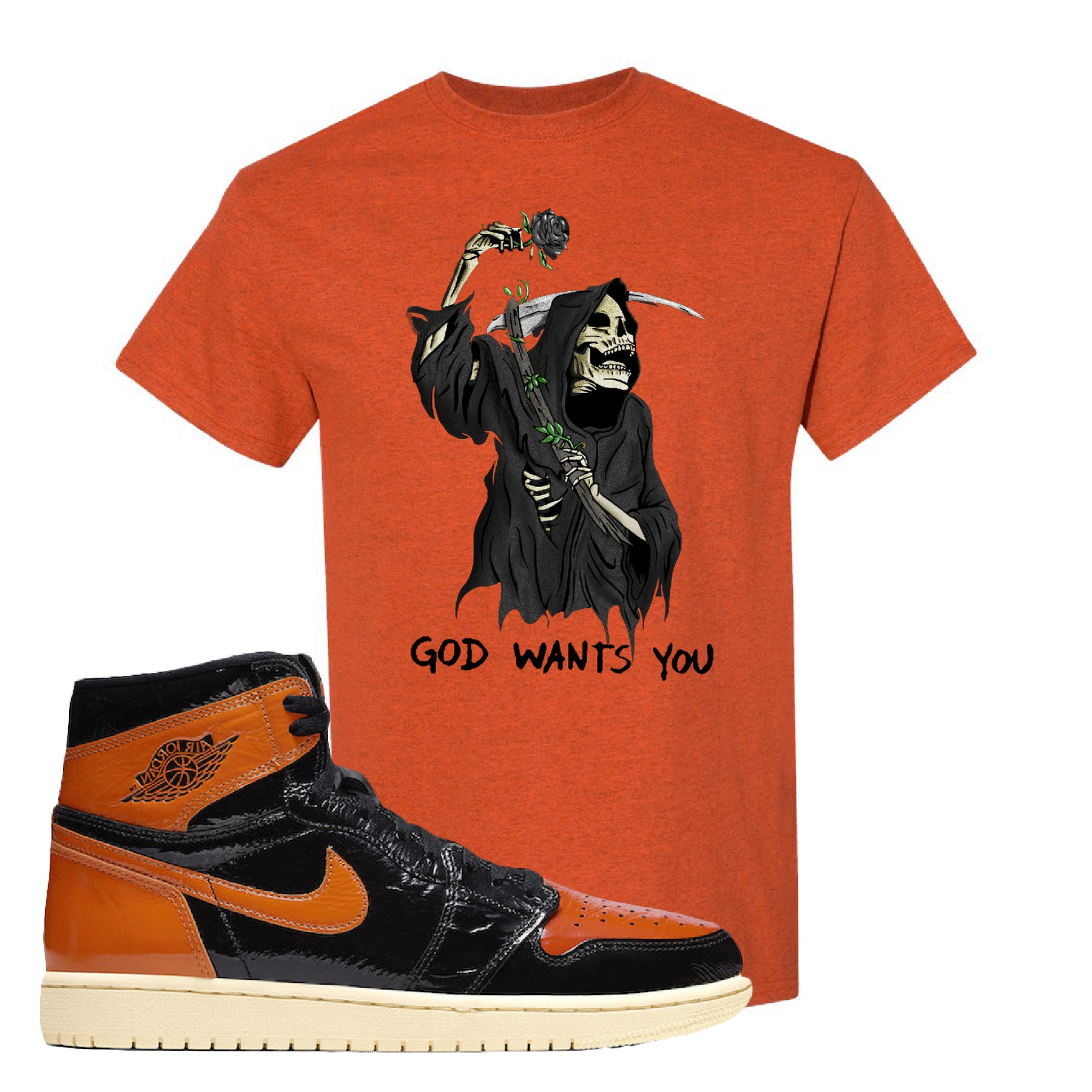 jordan 1 shirt orange