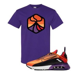 orange and purple nike shirt