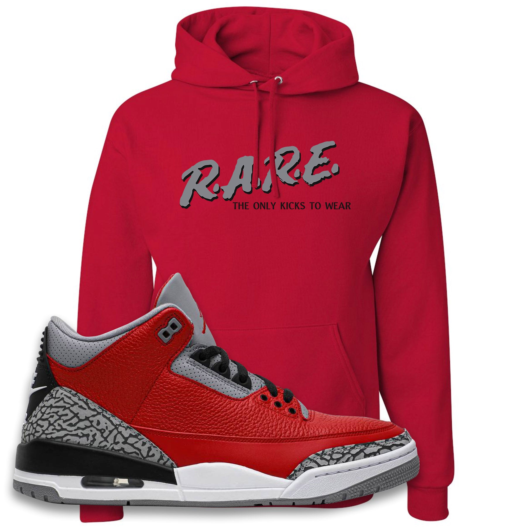 jordan 3 red cement hoodie